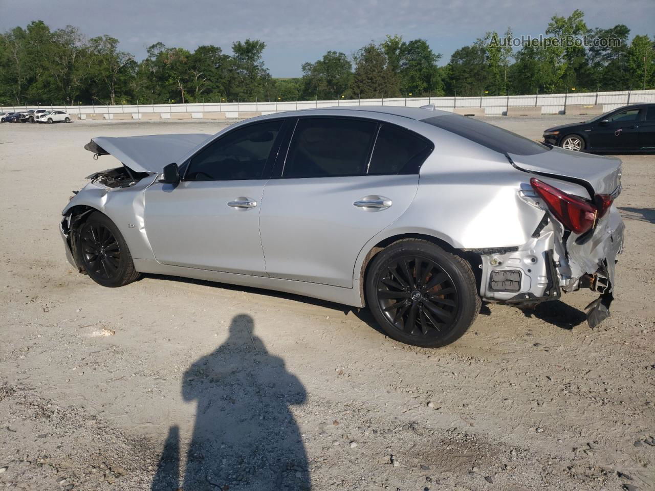 2018 Infiniti Q50 Luxe Silver vin: JN1EV7AR9JM437604