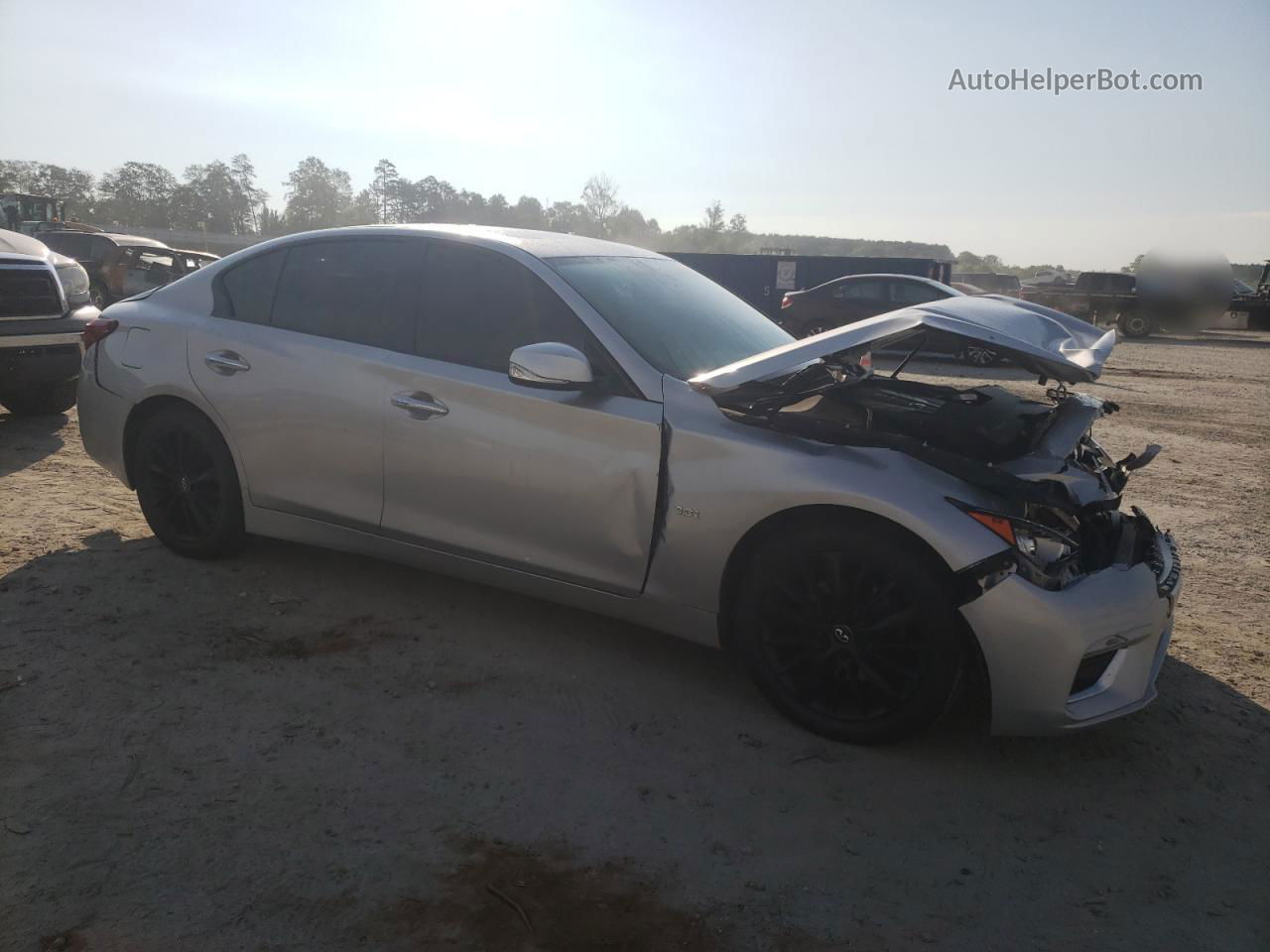 2018 Infiniti Q50 Luxe Silver vin: JN1EV7AR9JM437604