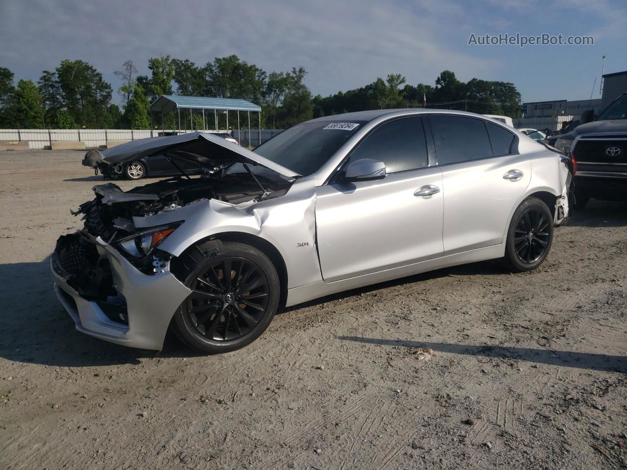 2018 Infiniti Q50 Luxe Silver vin: JN1EV7AR9JM437604