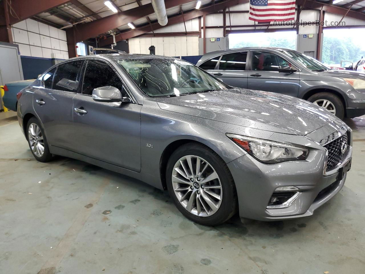 2018 Infiniti Q50 Luxe Gray vin: JN1EV7AR9JM440258