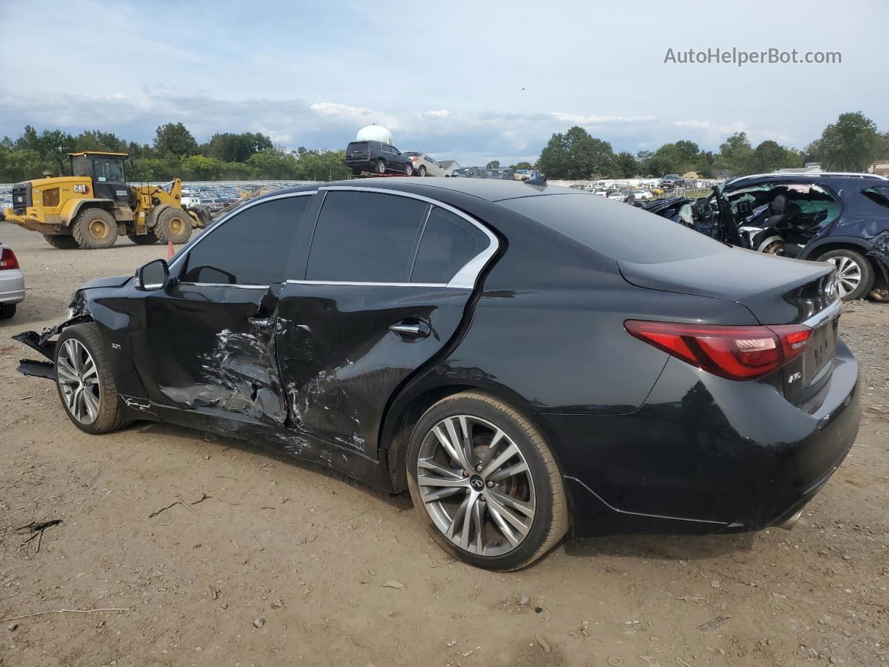 2018 Infiniti Q50 Luxe Черный vin: JN1EV7AR9JM443418