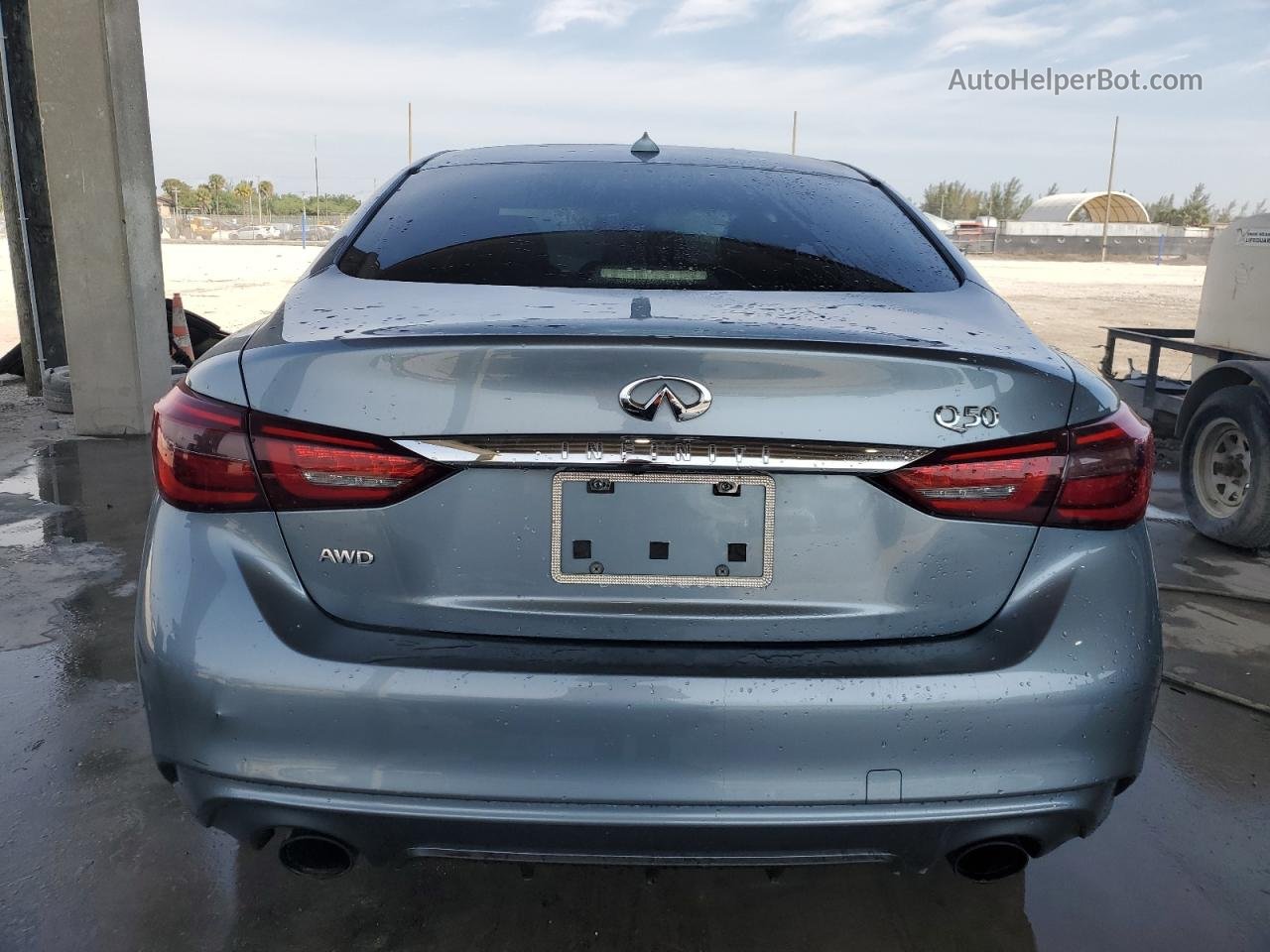 2018 Infiniti Q50 Luxe Синий vin: JN1EV7AR9JM443645