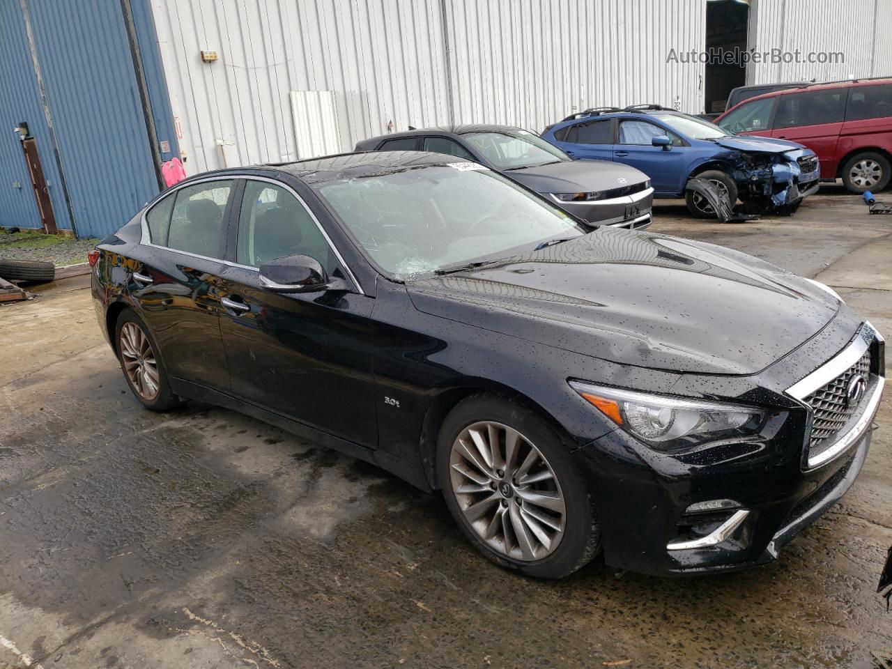 2018 Infiniti Q50 Luxe Black vin: JN1EV7AR9JM445136