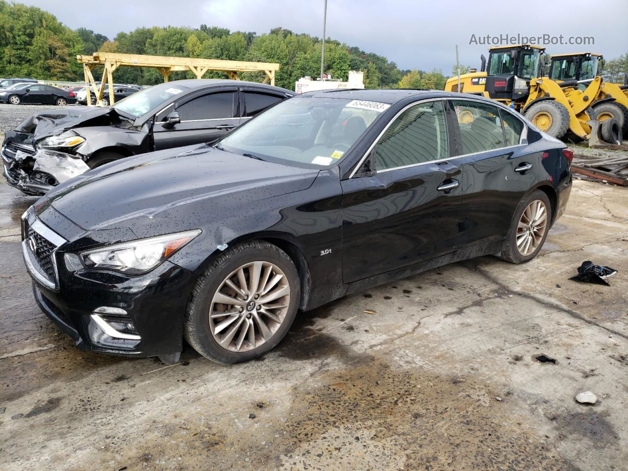 2018 Infiniti Q50 Luxe Черный vin: JN1EV7AR9JM445136