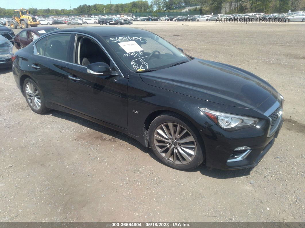 2018 Infiniti Q50 3.0t Luxe Черный vin: JN1EV7AR9JM611297