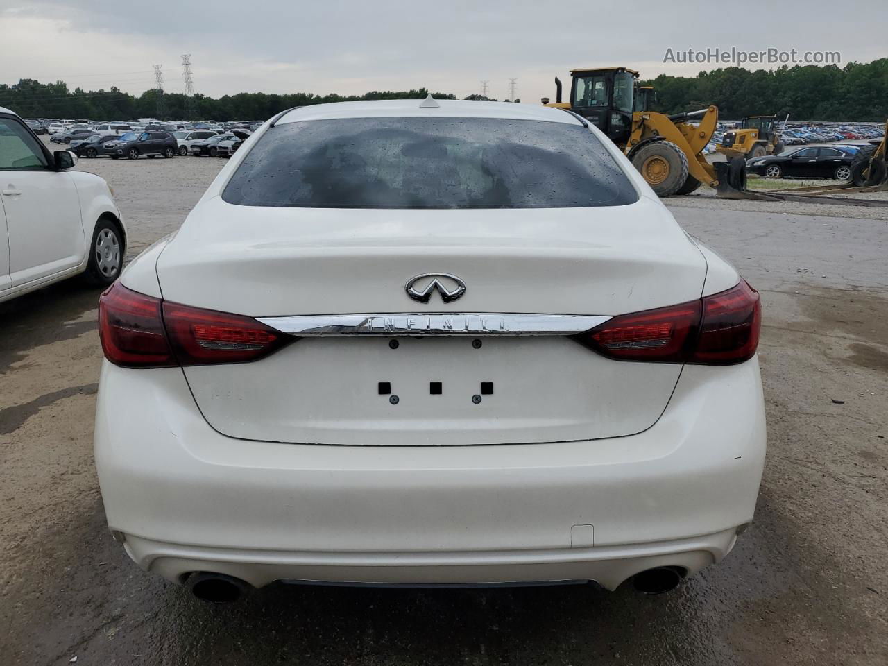 2018 Infiniti Q50 Luxe White vin: JN1EV7AR9JM612238