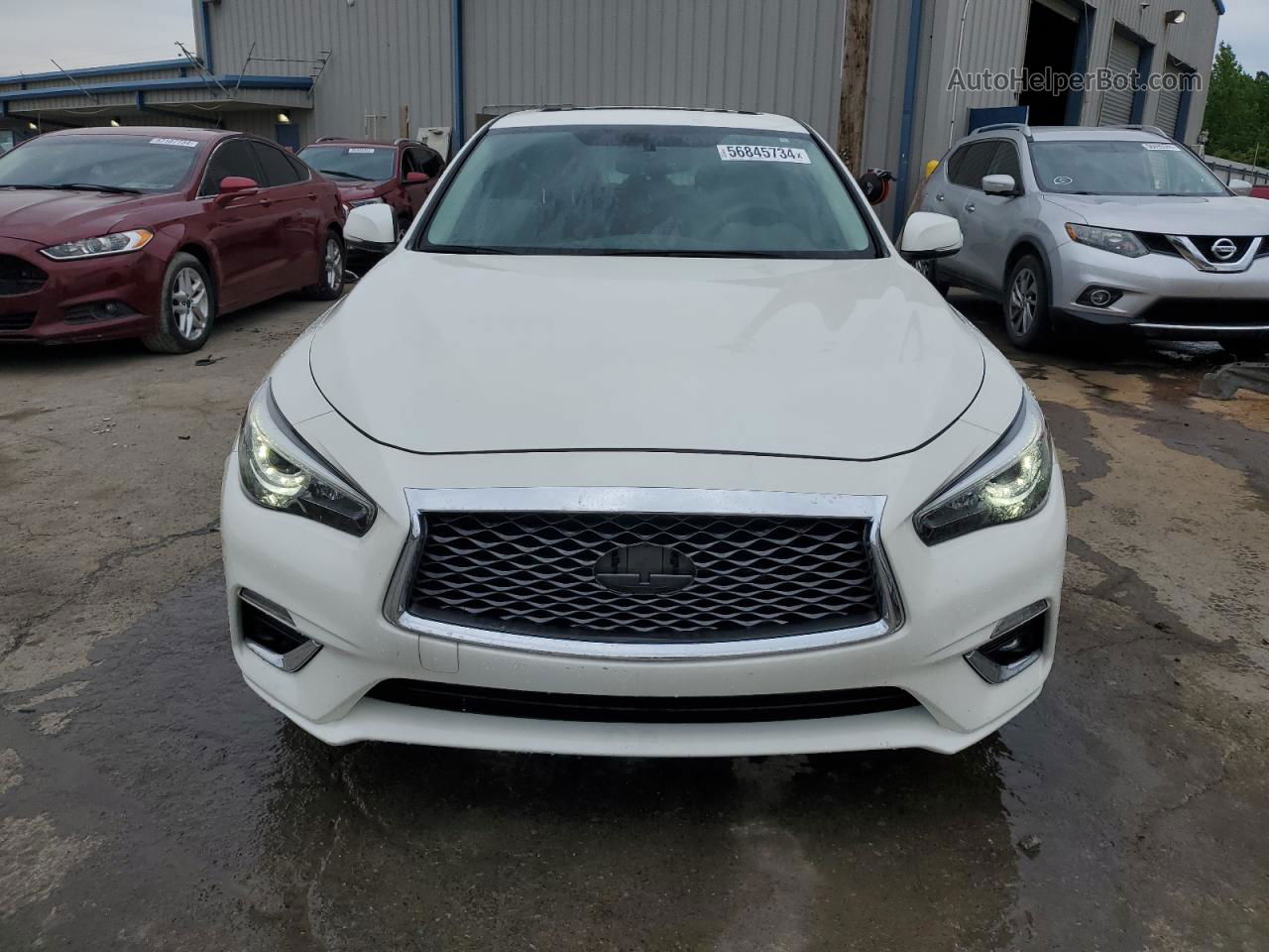 2018 Infiniti Q50 Luxe Белый vin: JN1EV7AR9JM612238