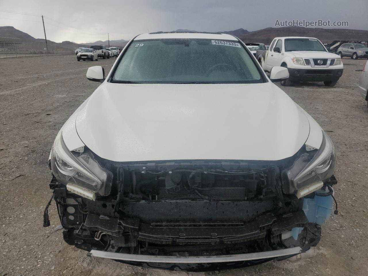 2019 Infiniti Q50 Luxe White vin: JN1EV7AR9KM550485