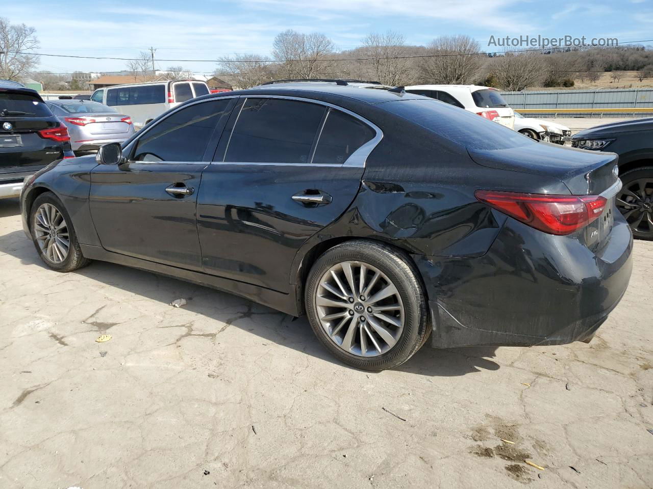 2019 Infiniti Q50 Luxe Черный vin: JN1EV7AR9KM551135