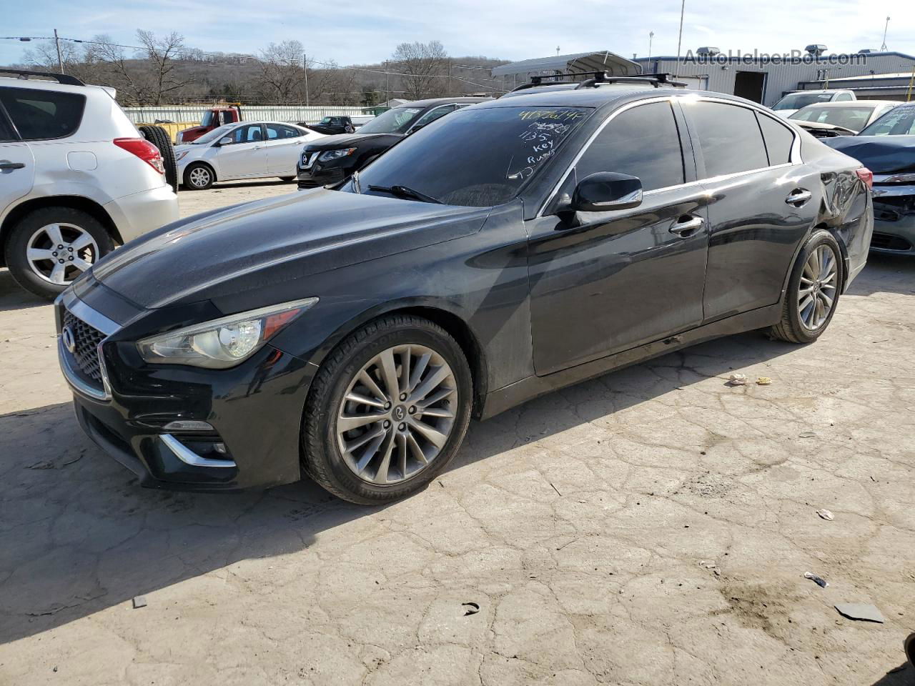 2019 Infiniti Q50 Luxe Black vin: JN1EV7AR9KM551135