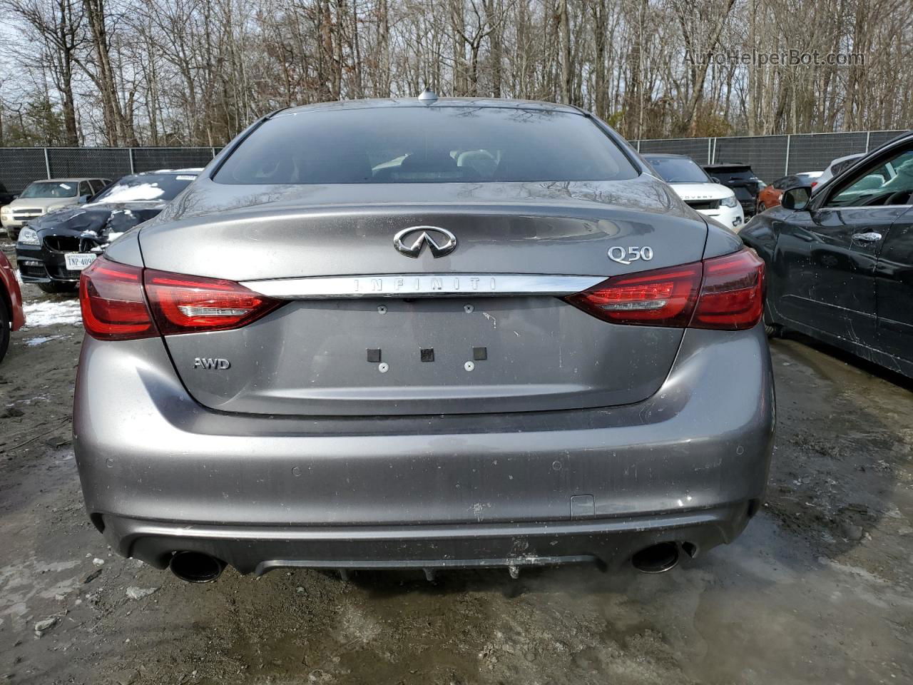 2019 Infiniti Q50 Luxe Gray vin: JN1EV7AR9KM554830