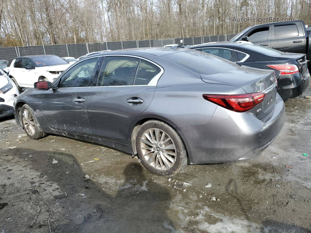 2019 Infiniti Q50 Luxe Серый vin: JN1EV7AR9KM554830