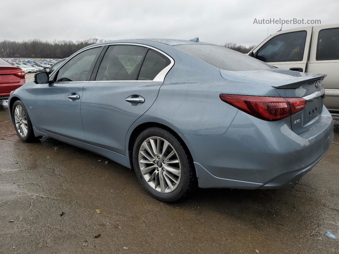 2019 Infiniti Q50 Luxe Blue vin: JN1EV7AR9KM590775