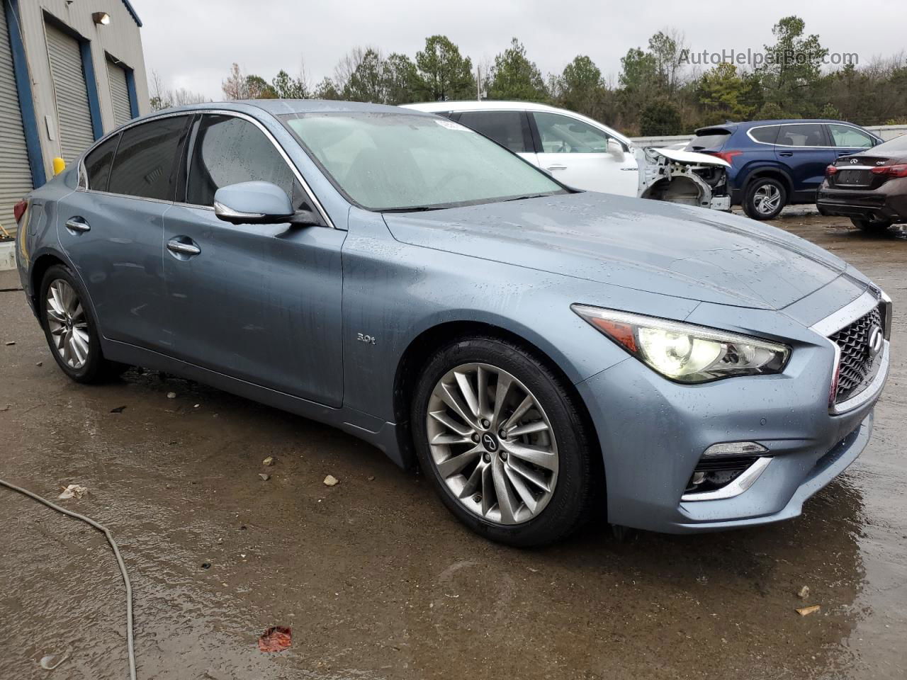 2019 Infiniti Q50 Luxe Blue vin: JN1EV7AR9KM590775