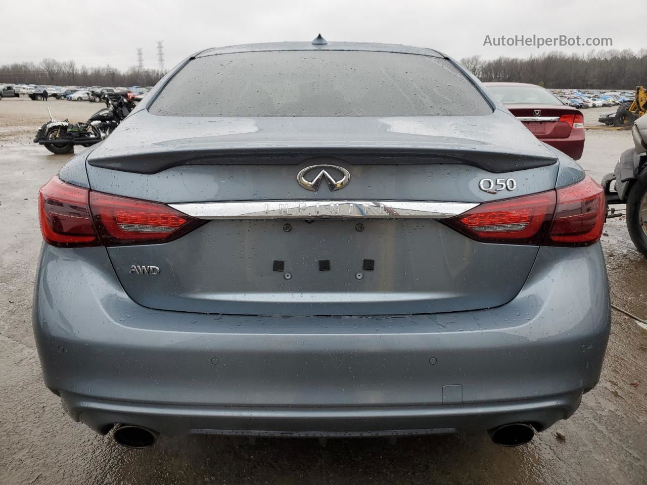 2019 Infiniti Q50 Luxe Blue vin: JN1EV7AR9KM590775