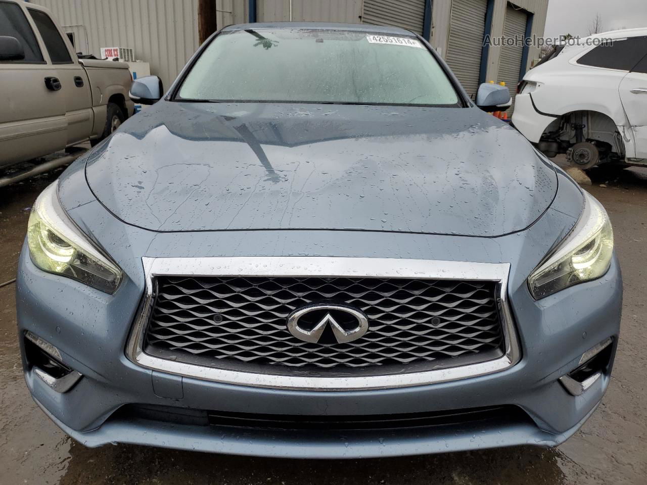 2019 Infiniti Q50 Luxe Blue vin: JN1EV7AR9KM590775