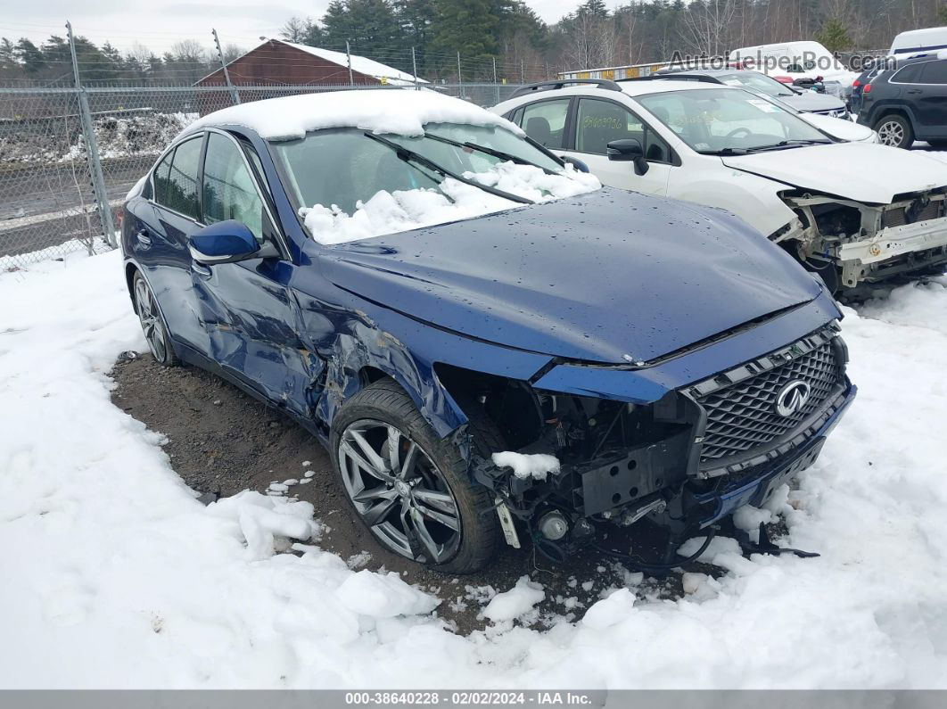 2019 Infiniti Q50 3.0t Signature Edition Blue vin: JN1EV7AR9KM591926