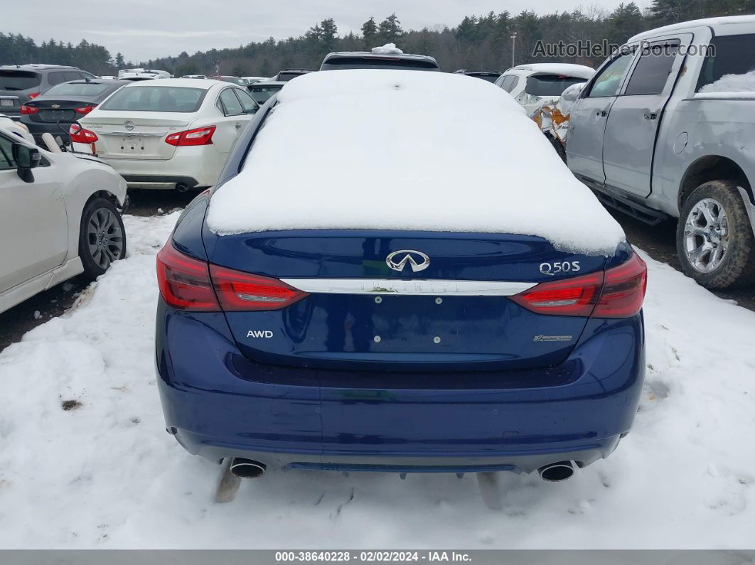 2019 Infiniti Q50 3.0t Signature Edition Синий vin: JN1EV7AR9KM591926