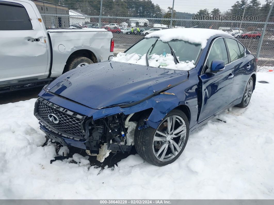 2019 Infiniti Q50 3.0t Signature Edition Blue vin: JN1EV7AR9KM591926