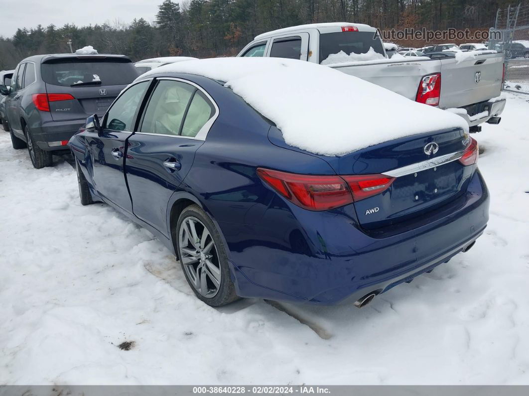 2019 Infiniti Q50 3.0t Signature Edition Blue vin: JN1EV7AR9KM591926