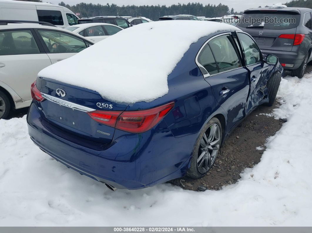 2019 Infiniti Q50 3.0t Signature Edition Синий vin: JN1EV7AR9KM591926