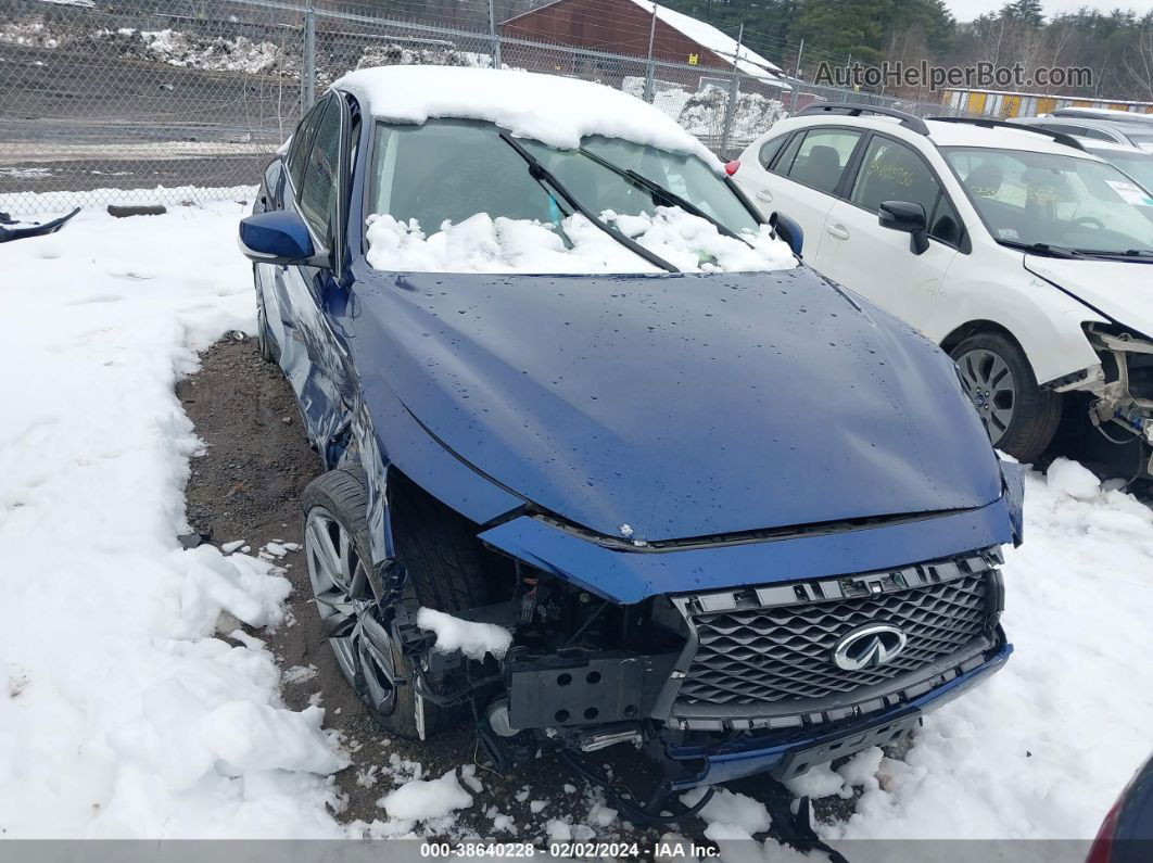 2019 Infiniti Q50 3.0t Signature Edition Синий vin: JN1EV7AR9KM591926