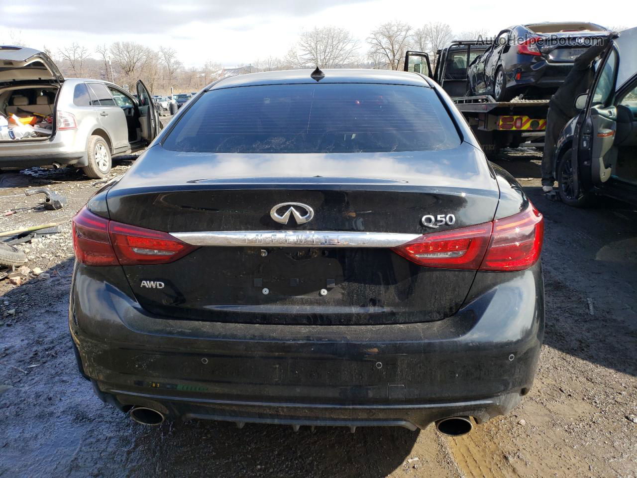 2019 Infiniti Q50 Luxe Black vin: JN1EV7AR9KM593210