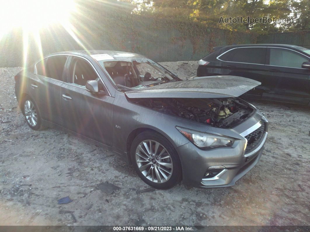 2019 Infiniti Q50 3.0t Luxe Gray vin: JN1EV7AR9KM593675