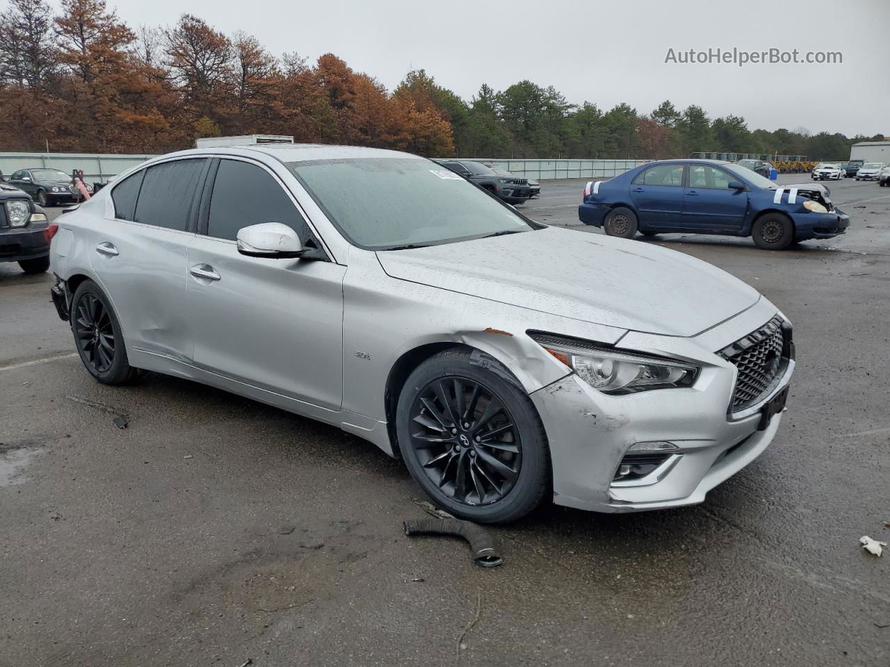 2019 Infiniti Q50 Luxe Gray vin: JN1EV7AR9KM593871