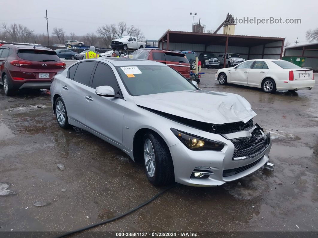 2016 Infiniti Q50 3.0t Premium Серебряный vin: JN1EV7ARXGM341179