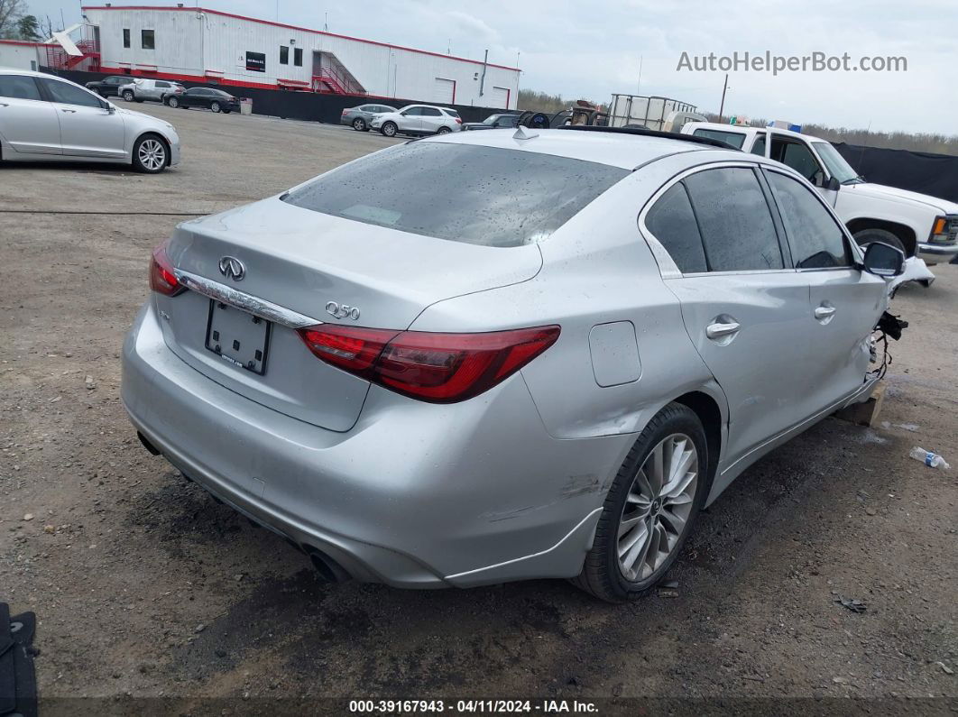 2018 Infiniti Q50 3.0t Luxe Silver vin: JN1EV7ARXJM430810