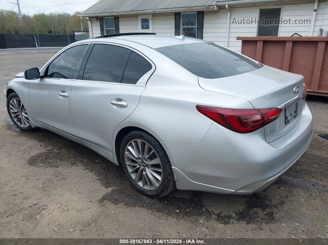 2018 Infiniti Q50 3.0t Luxe Silver vin: JN1EV7ARXJM430810