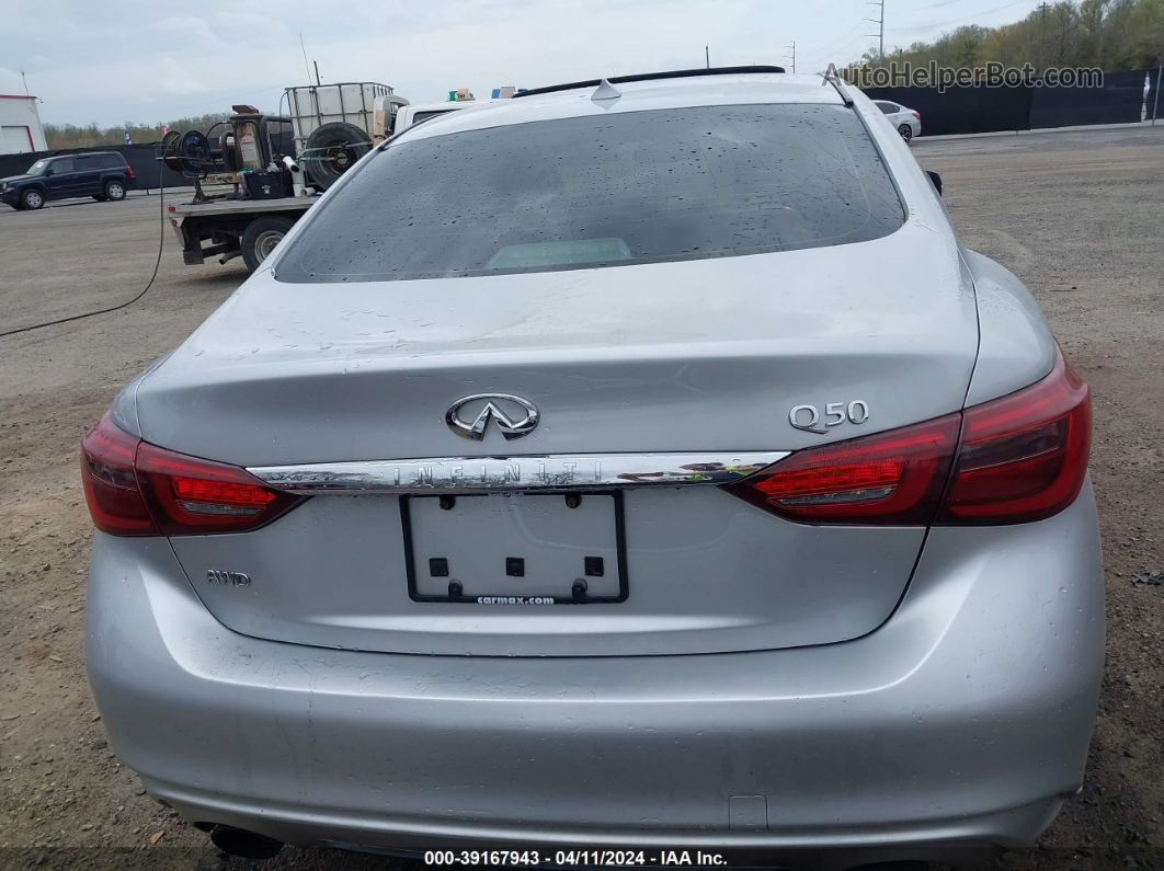 2018 Infiniti Q50 3.0t Luxe Silver vin: JN1EV7ARXJM430810