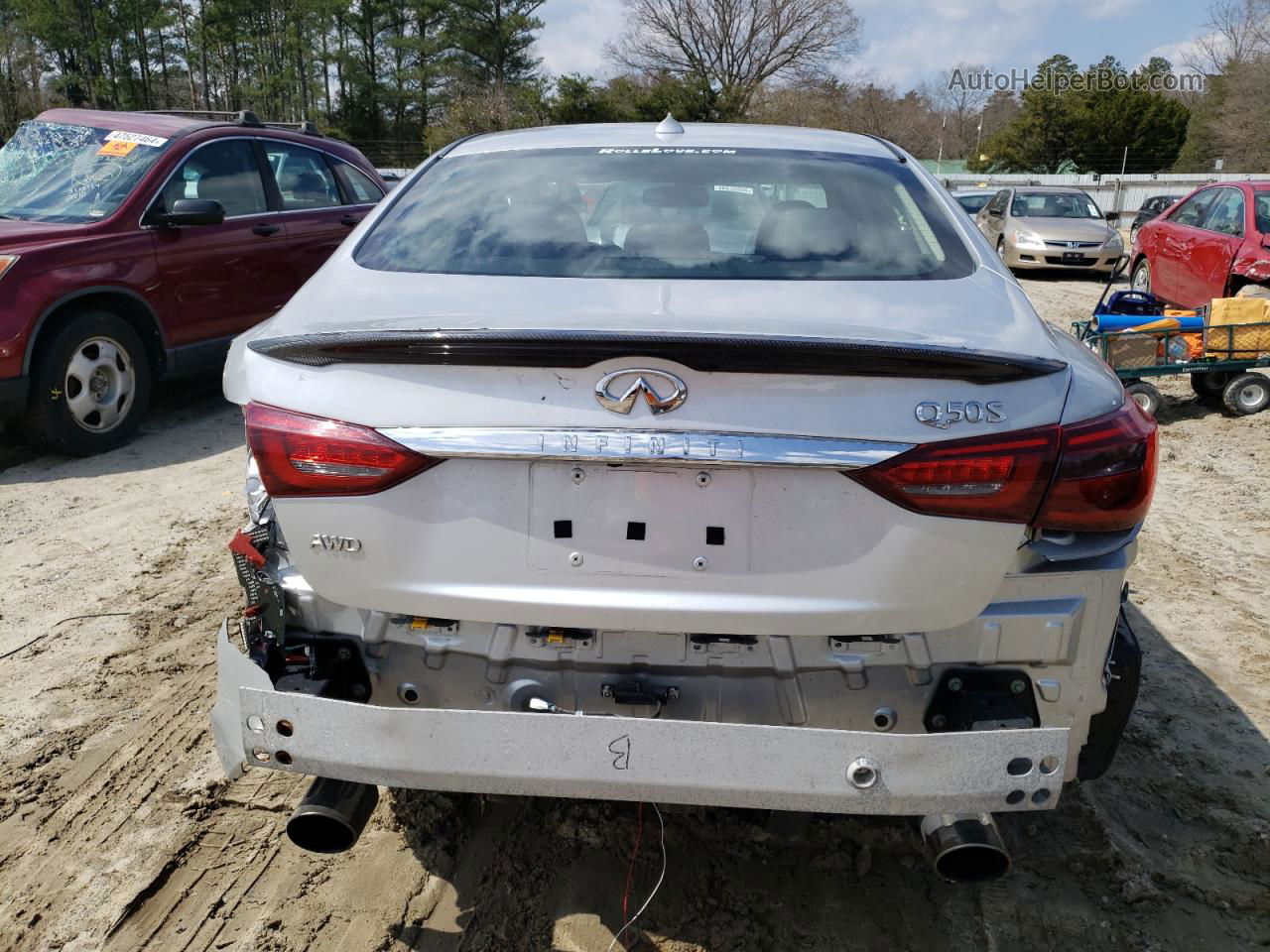 2018 Infiniti Q50 Luxe Silver vin: JN1EV7ARXJM435554