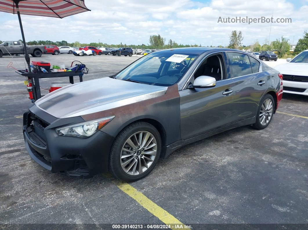 2018 Infiniti Q50 3.0t Luxe Gray vin: JN1EV7ARXJM445288