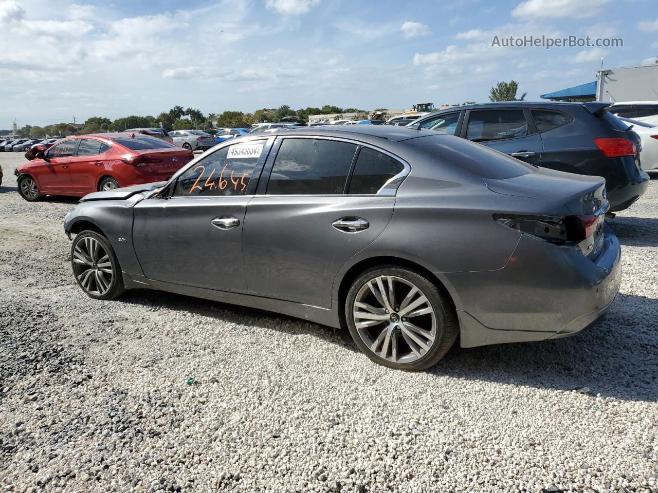 2019 Infiniti Q50 Luxe Gray vin: JN1EV7ARXKM550737