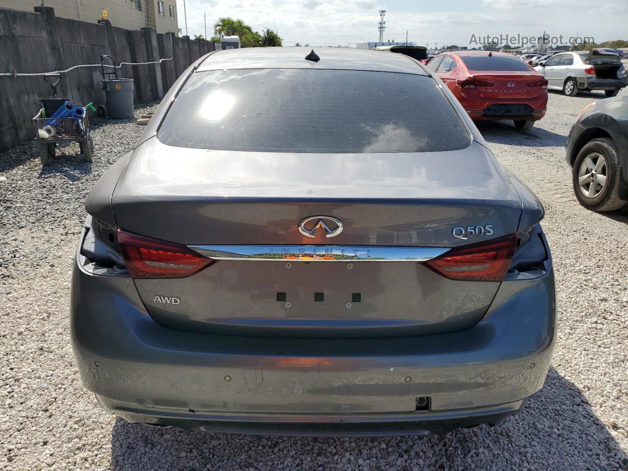 2019 Infiniti Q50 Luxe Gray vin: JN1EV7ARXKM550737