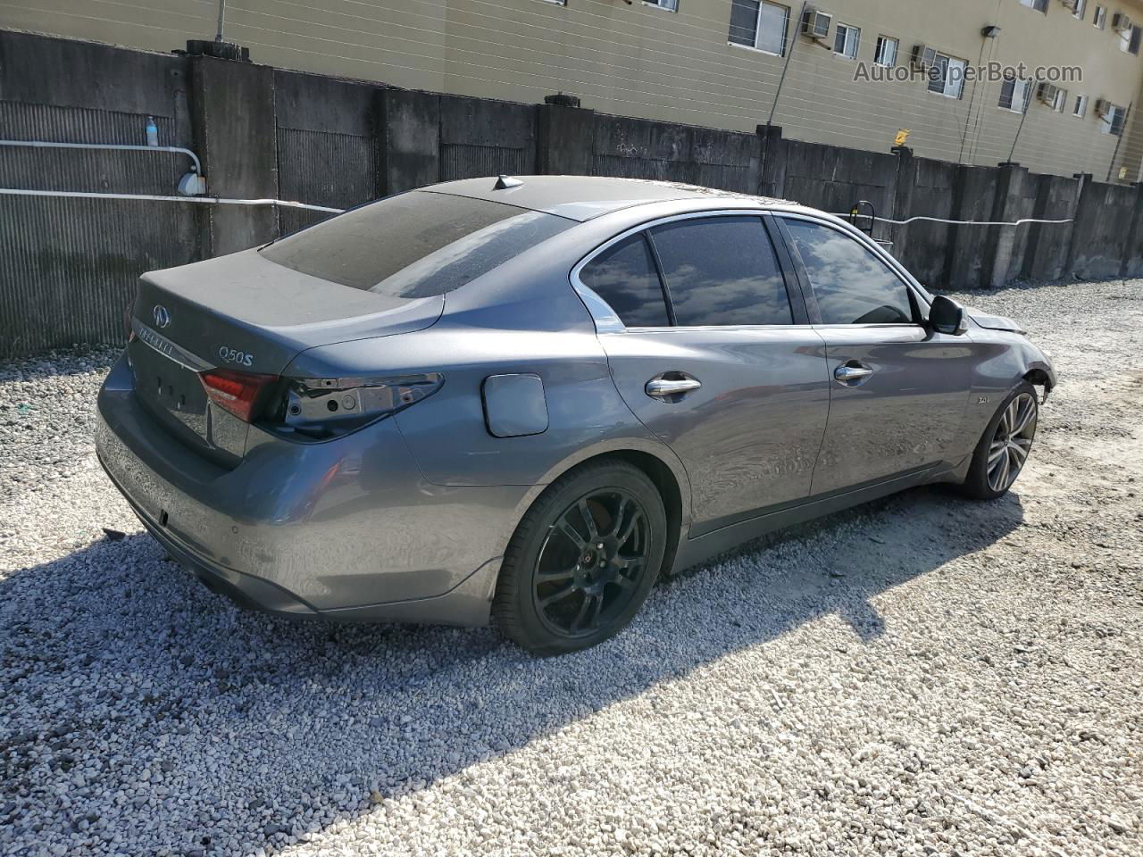 2019 Infiniti Q50 Luxe Gray vin: JN1EV7ARXKM550737