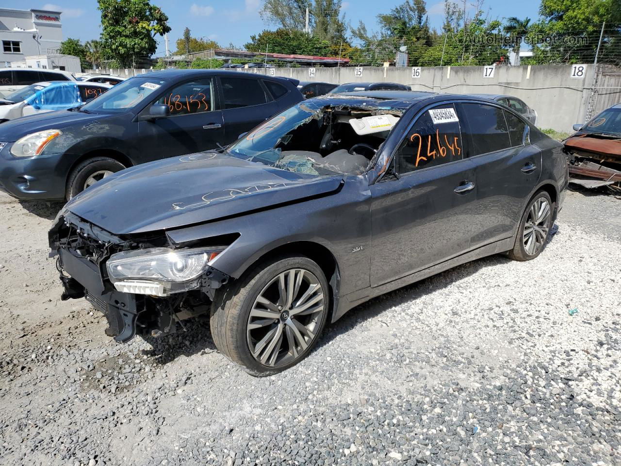 2019 Infiniti Q50 Luxe Gray vin: JN1EV7ARXKM550737