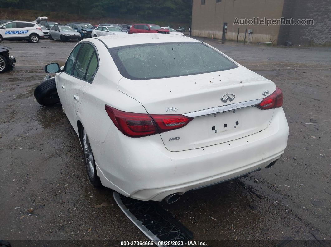 2019 Infiniti Q50 3.0t Luxe Белый vin: JN1EV7ARXKM551953