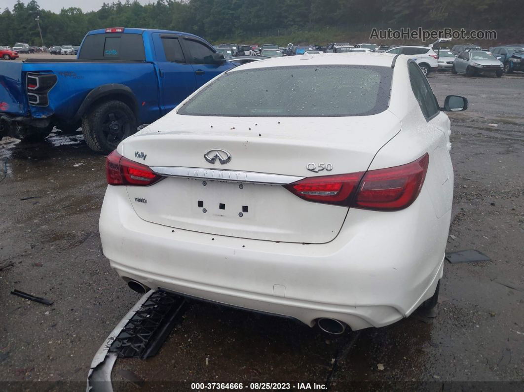 2019 Infiniti Q50 3.0t Luxe Белый vin: JN1EV7ARXKM551953