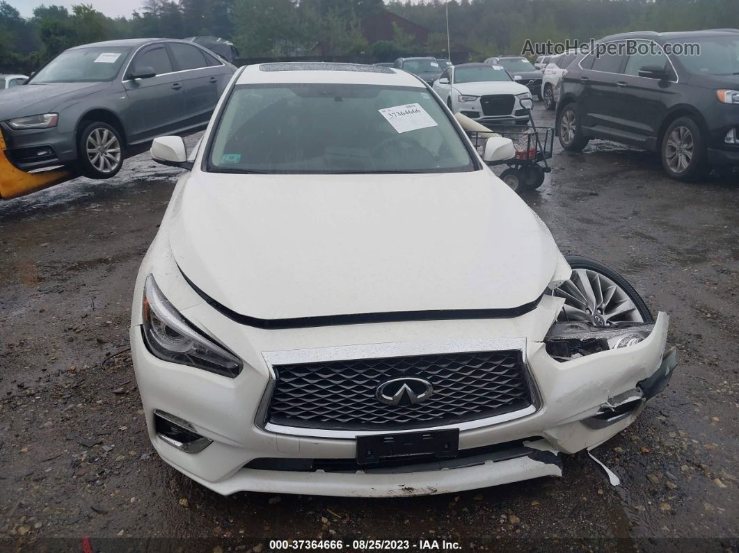 2019 Infiniti Q50 3.0t Luxe Белый vin: JN1EV7ARXKM551953