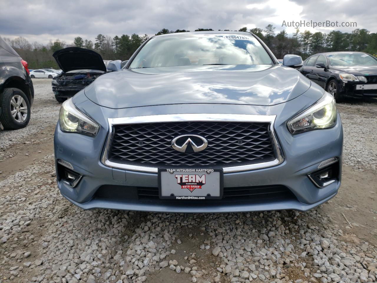 2019 Infiniti Q50 Luxe Blue vin: JN1EV7ARXKM591529