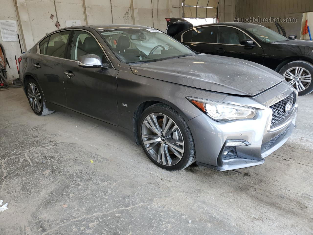 2019 Infiniti Q50 Luxe Серый vin: JN1EV7ARXKM594009