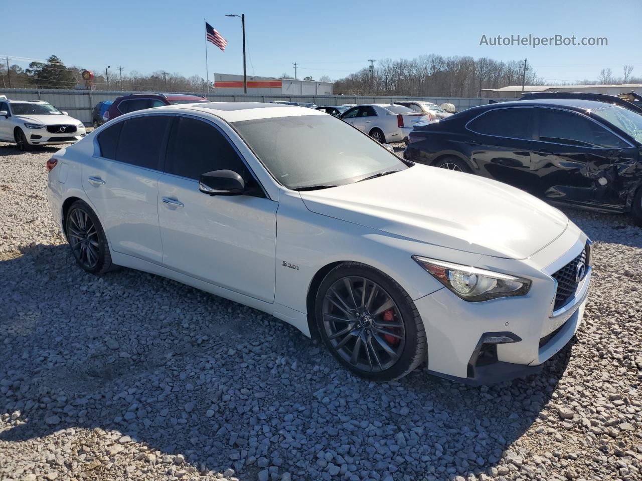 2018 Infiniti Q50 Red Sport 400 White vin: JN1FV7AP1JM460622