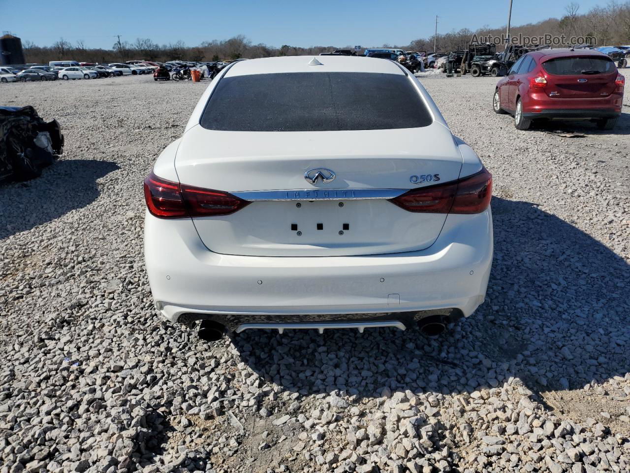 2018 Infiniti Q50 Red Sport 400 White vin: JN1FV7AP1JM460622