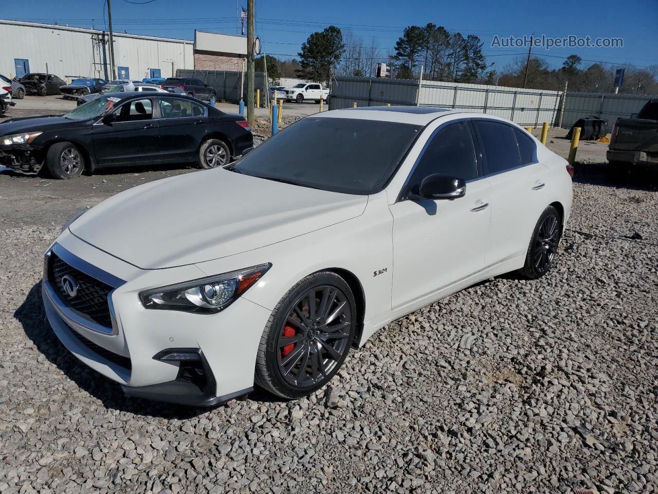 2018 Infiniti Q50 Red Sport 400 Белый vin: JN1FV7AP1JM460622