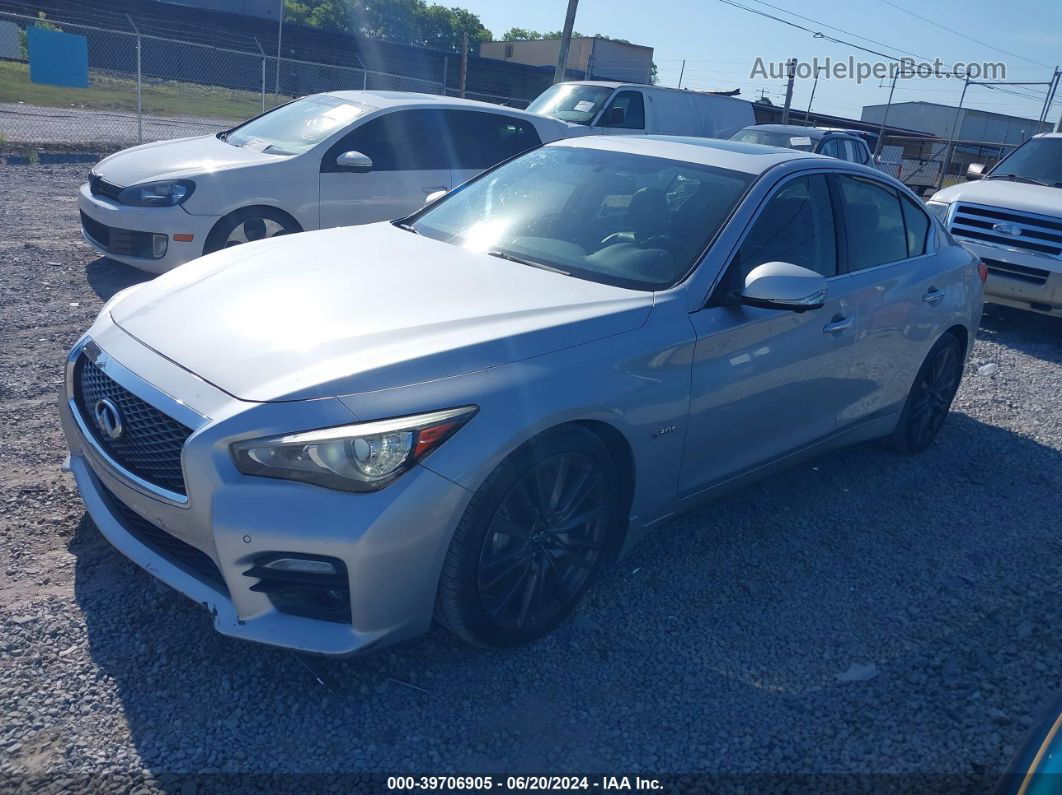 2016 Infiniti Q50 3.0t Red Sport 400 Silver vin: JN1FV7AP2GM420509