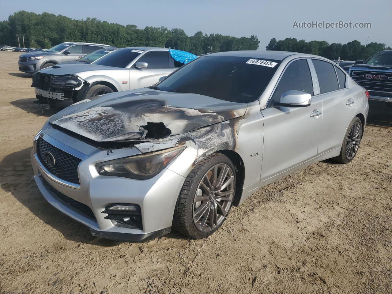 2016 Infiniti Q50 Red Sport 400 Silver vin: JN1FV7AP2GM420882