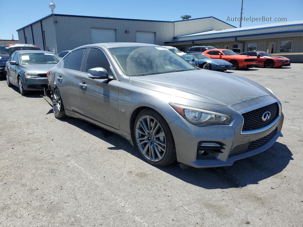 2016 Infiniti Q50 Red Sport 400 Gray vin: JN1FV7AP3GM421569